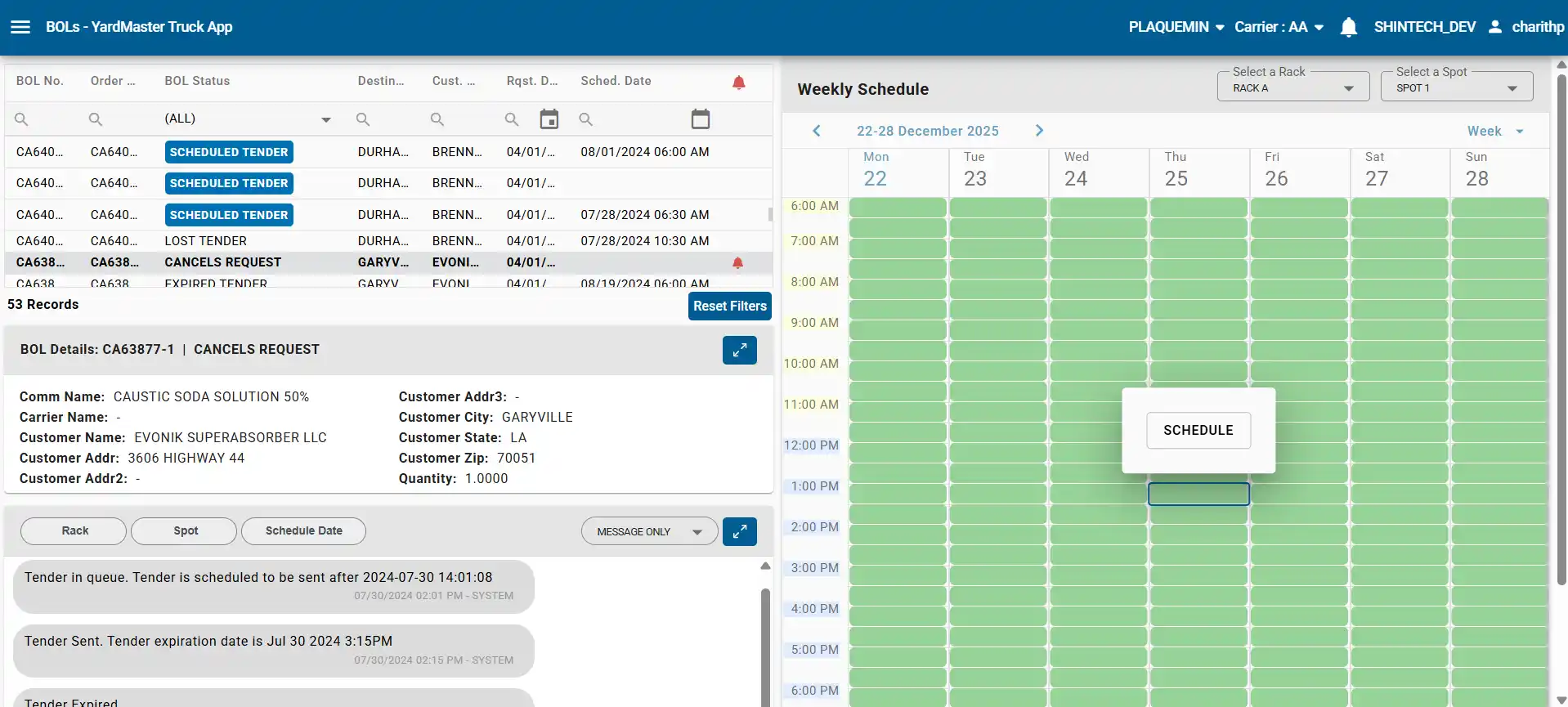 Yard Master Truck Portal screenshot 2
